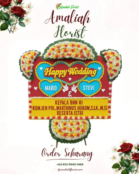 Papan Bunga Pernikahan Lito