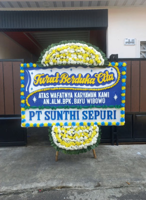 Papan Bunga Duka di Lito